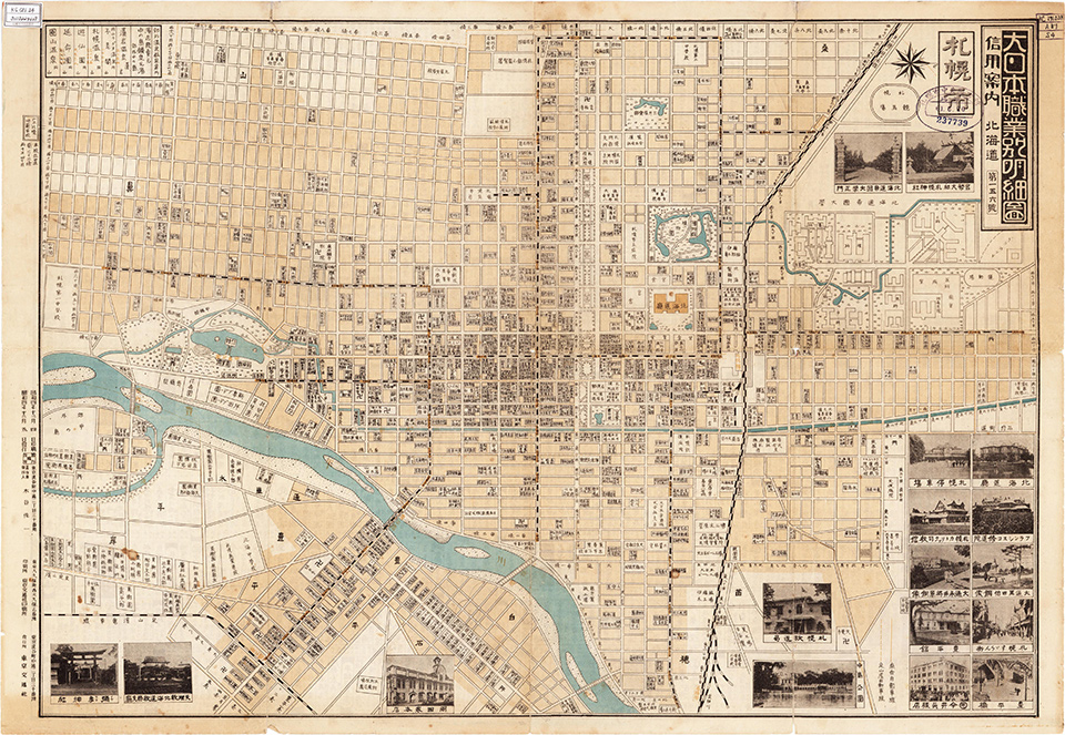 昭和4年当時の札幌市の地図