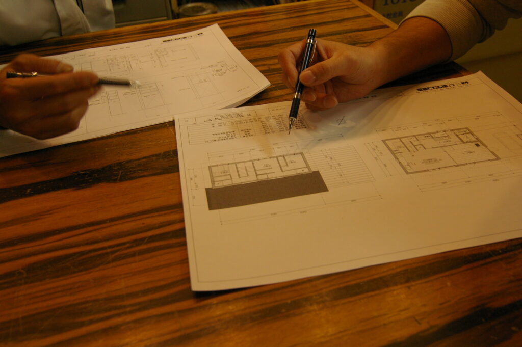 お客様との打ち合わせの一コマ・・・