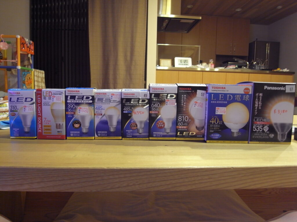 ＬＥＤ照明のテスト　その２！