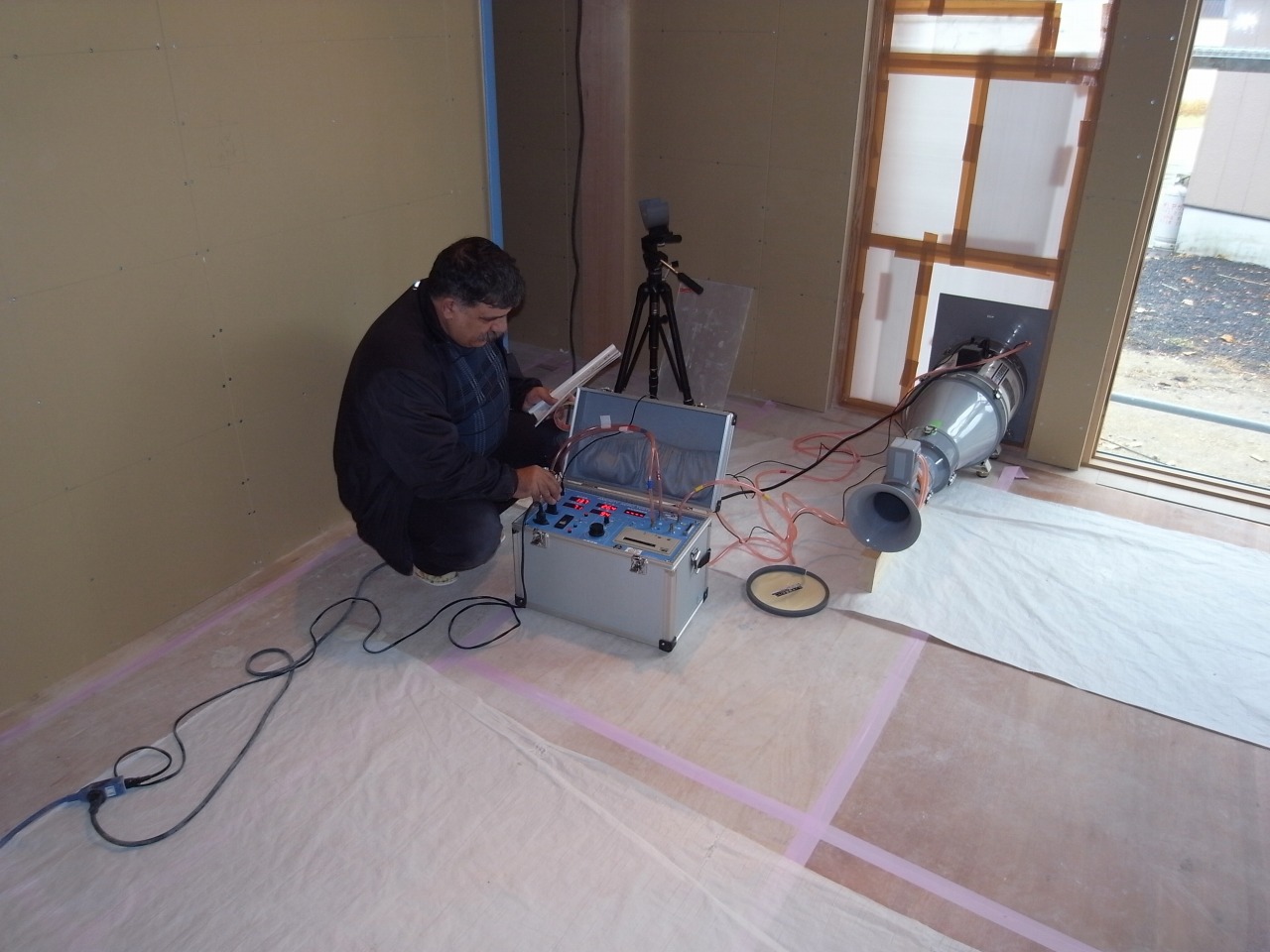 気密測定の結果です！